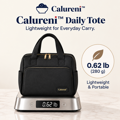 Calureni™ Daily Tote – Insulated Lunch Tote with Structured Base & Interior Pocket for Office Commutes and Everyday Carry